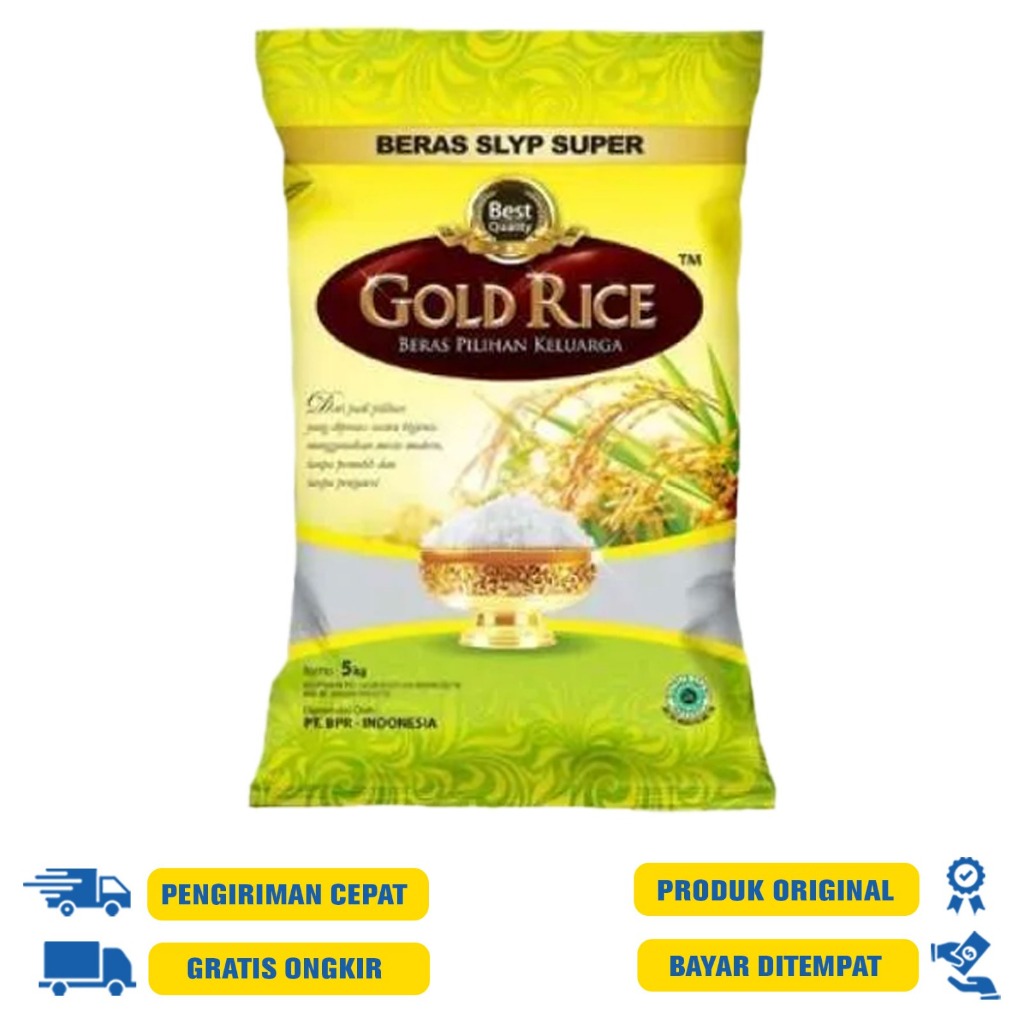 

Beras Gold Rice 5 K.g- Beras Pilihan Keluarga Beras Sylp Super