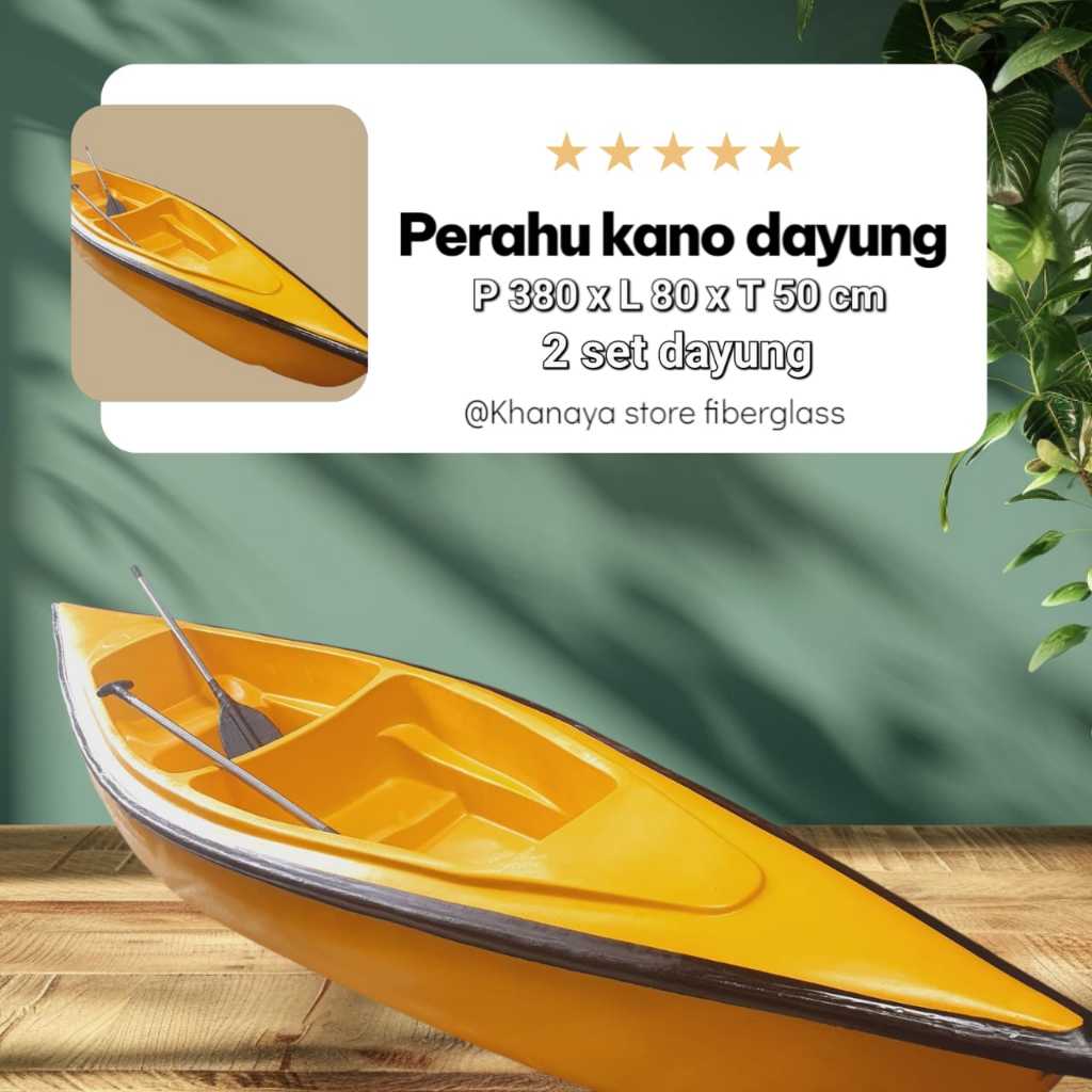 Kano dayung fiberglass/perahu kano dayung/perahu wisata dayung/perahu wahana air baru
