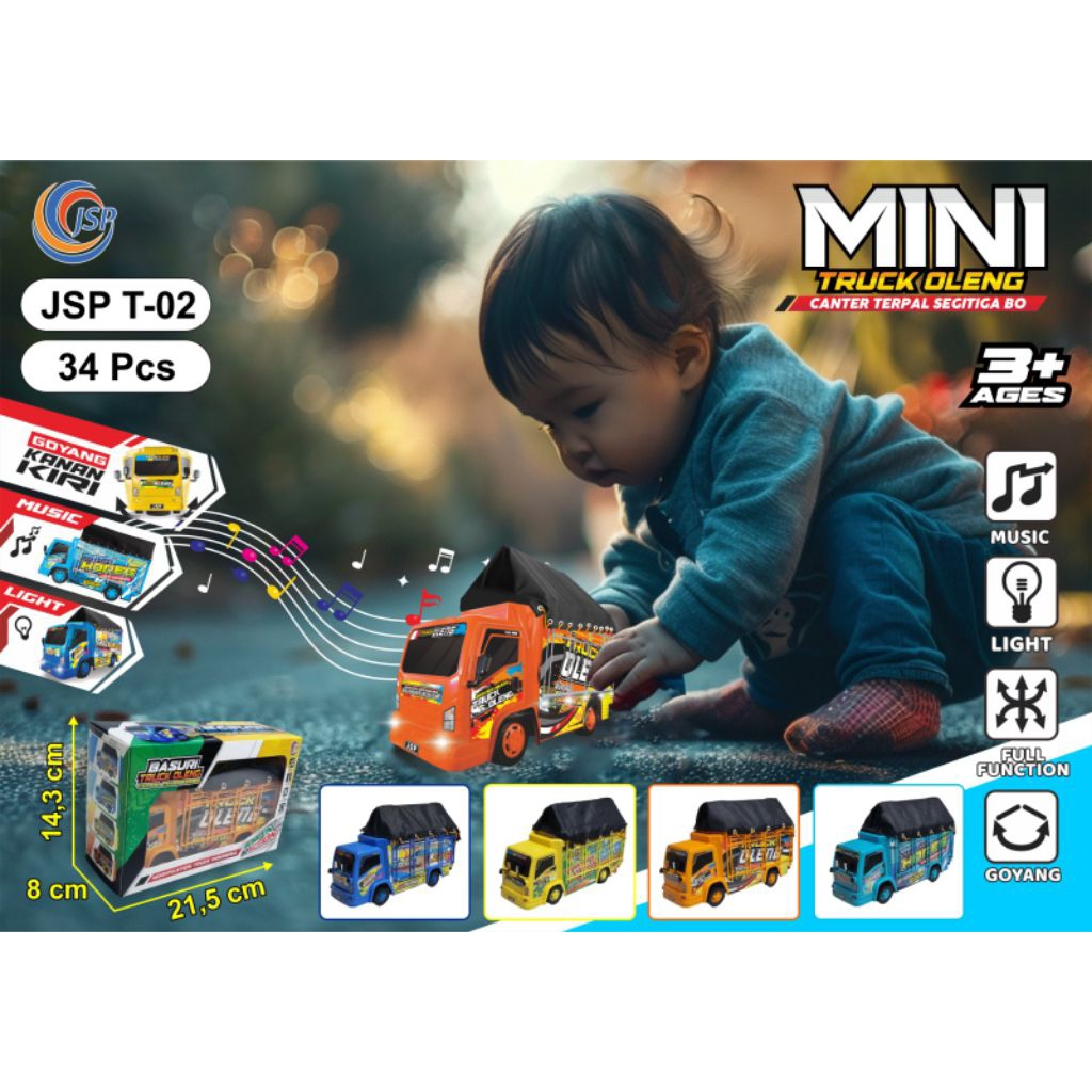 mainan truk oleng terpal segitiga T 02