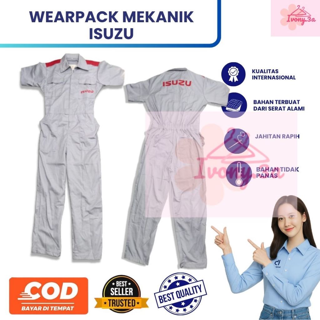 WEARPACK ISUZU | Seragam Isuzu| Wearpack Safety | Seragam Bengkel | Seragam Pria Isuzu