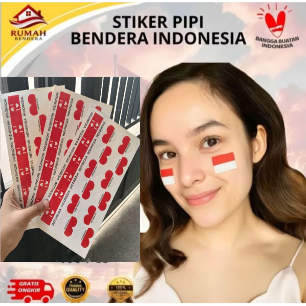 

Stiker Pipi Merah Putih / Sticker Bendera Dirgahayu HUT RI Perlembar Isi 24