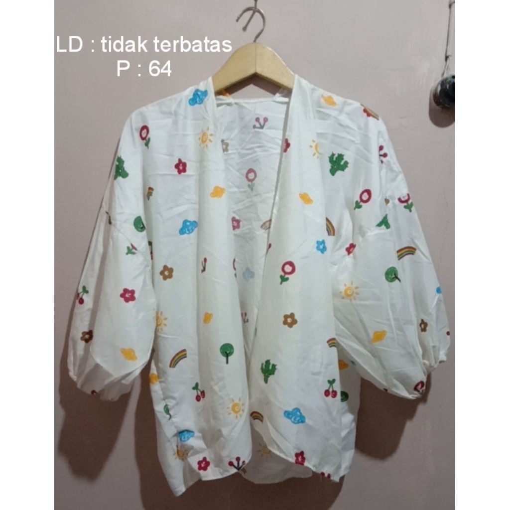 [PRELOVED] Outer korean style lengan balon jumbo oversize || baju murah