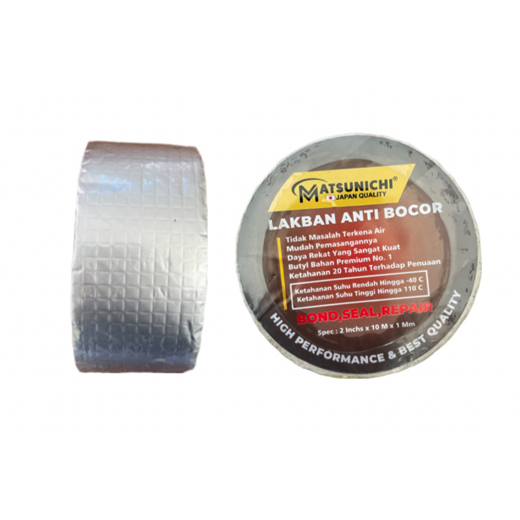 

Lakban Anti Bocor Aluminium 2 inch x 10 m x 1 mm Harga per 6 PCS
