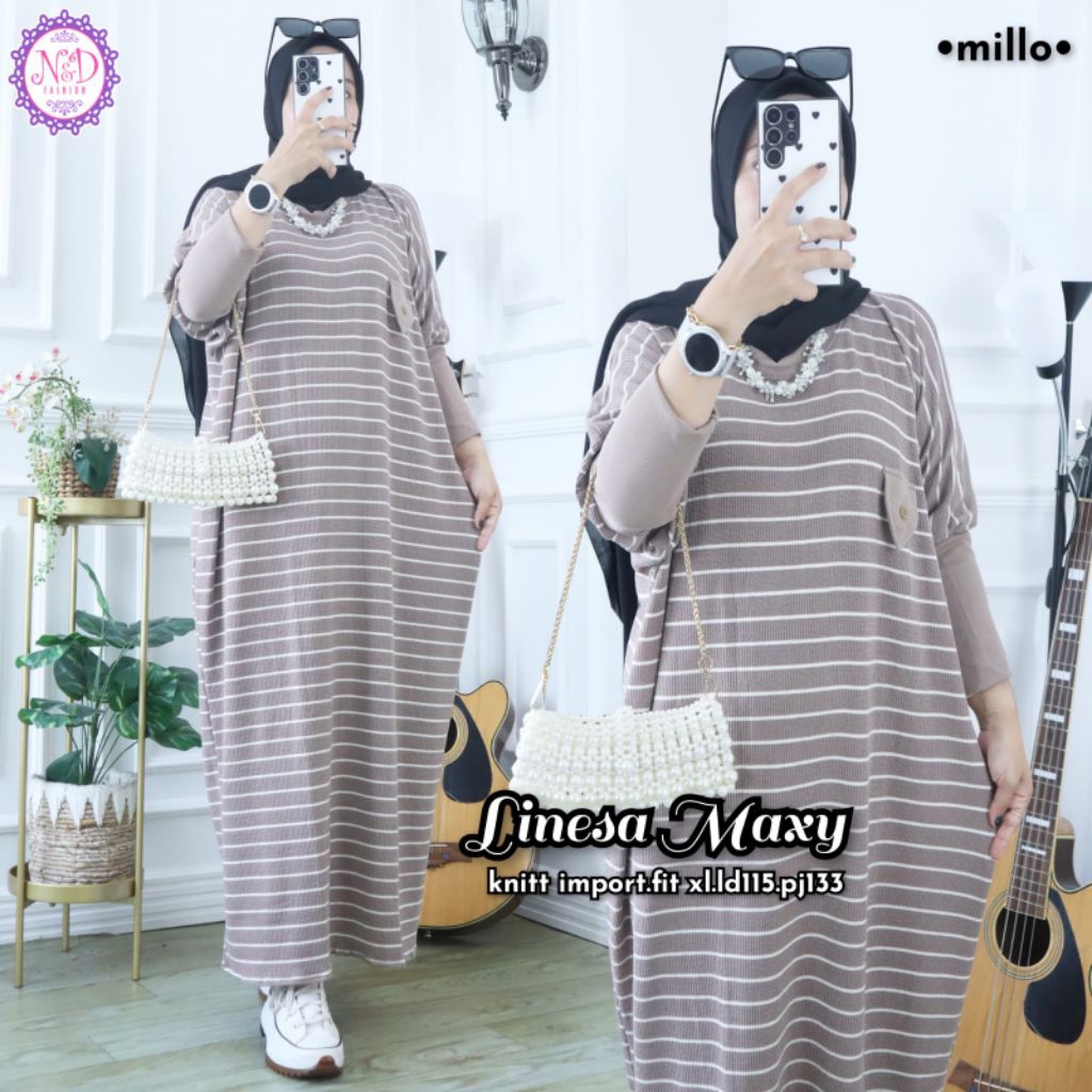 ( COD ) Linesa Maxy • Maxy Knit Import • Maxy Rajut • Dress Knit • Knit Dress • Knit Jumbo • Rajut J