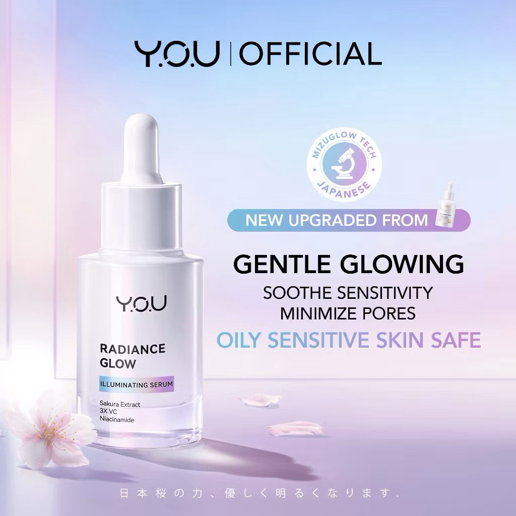 YOU Radiance Glow Facial wash - Radiance Glow Illuminating Serum - sabun cuci muka you - serum mence