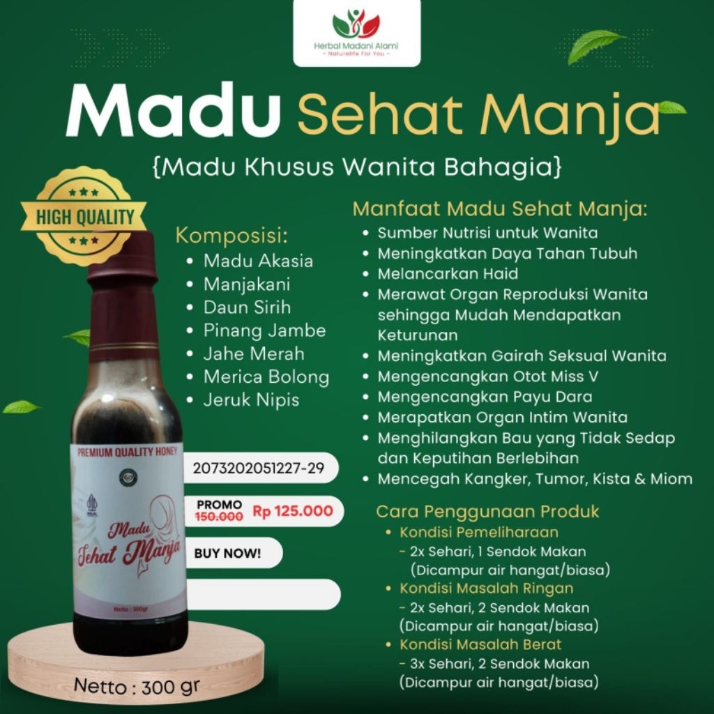 

Madu Sehat Manja | Madu Khusus Wanita Bahagia