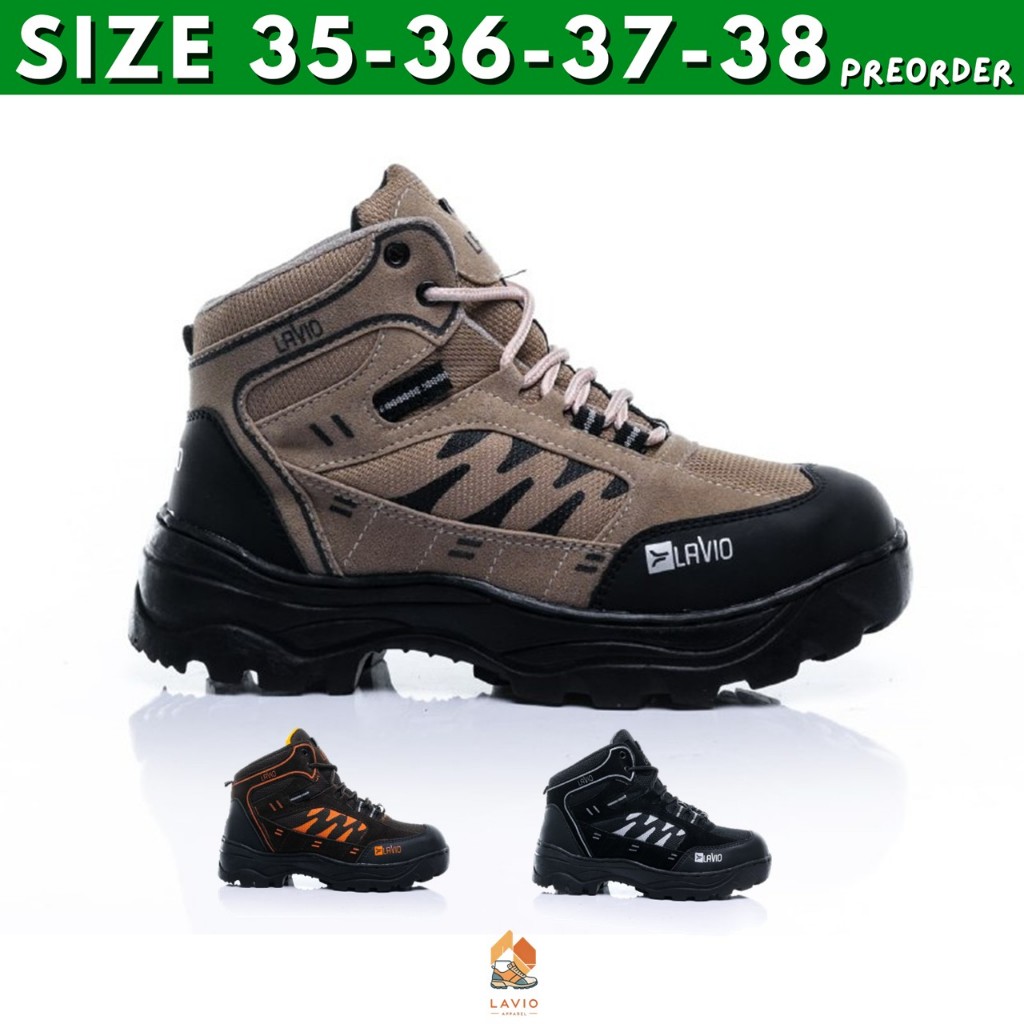 Sepatu Safety Outdoor Gunung Ukuran 35 36 37 38 Pria Wanita Size Kecil Original Lavio Axel