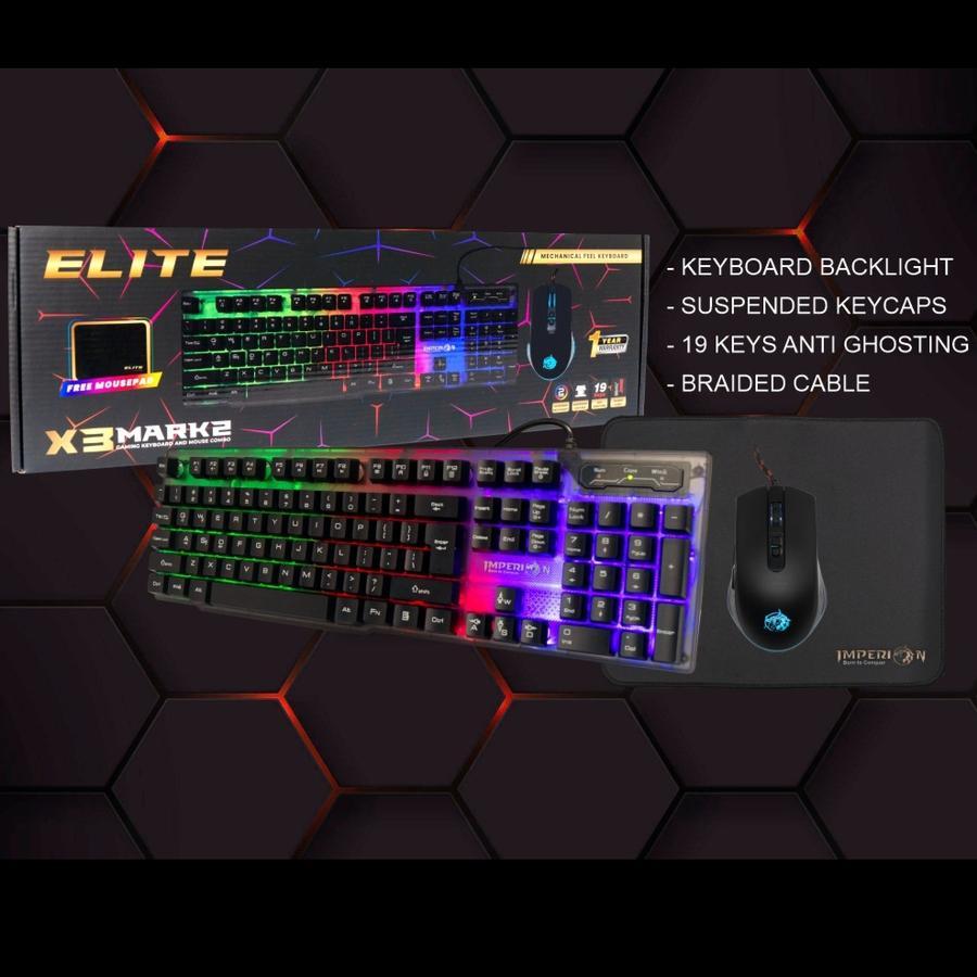 KEYBOARD Imperion ELITE Gaming Keyboard Mouse Mousepad Combo X3MARK2/SET KEYBOARD GAMING