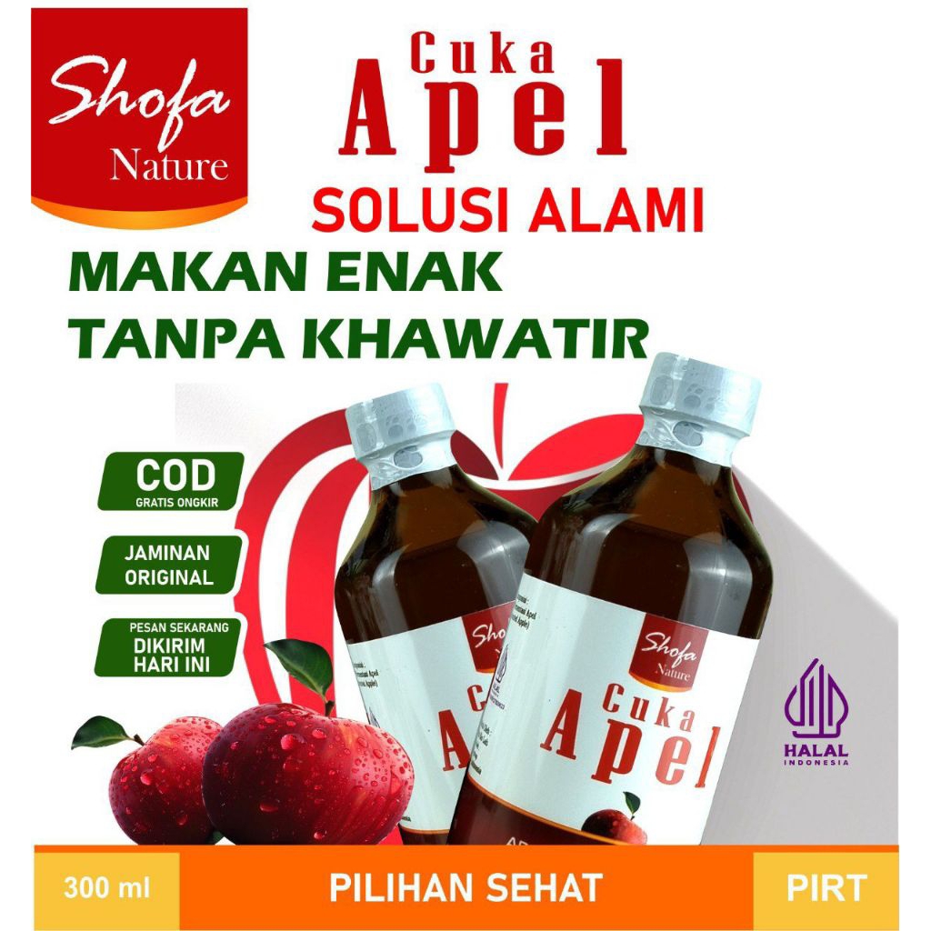 

Cuka Apel shofa 300 ml .meningkatkan pencernaan,membantu menurunkanberat badan