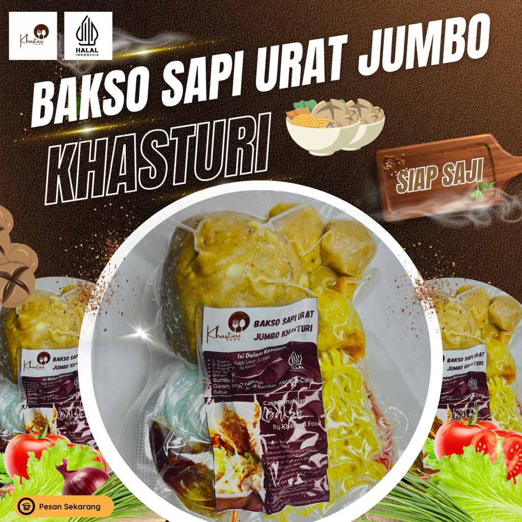 

BAKSO SAPI URAT JUMBO SIAP SAJI KHAS KHASTURI FOOD - Daging Sapi Segar