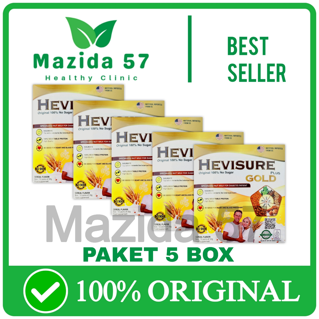 

5 Box Hevisure Gold Susu Terbaik Atasi Diabetes Kencing Manis Dan Pankreas Original Asli