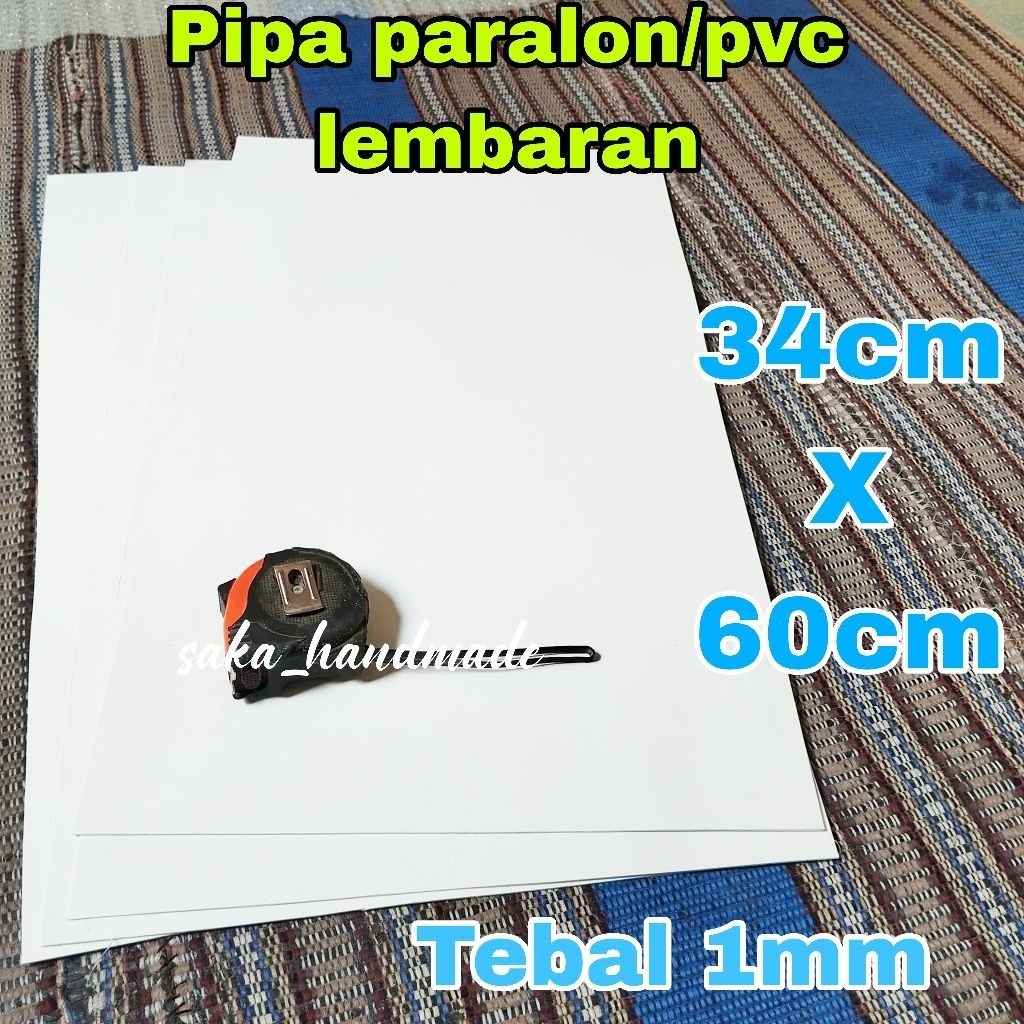 PIPA PARALON/PVC LEMBARAN (34cm X 60cm) TEBAL 1mm