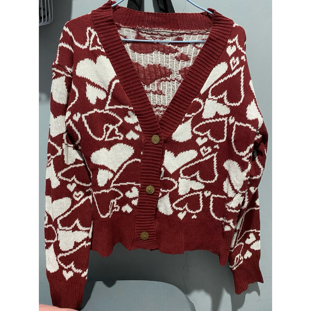 Cardi Rajut Premium Motif Bunga