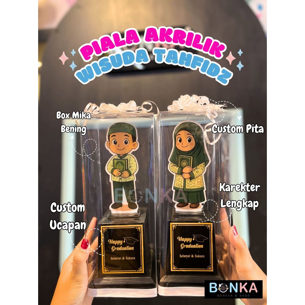 Piala Akrilik Wisuda Tahfidz Untuk Kado Kelulusan Santri SD/MI