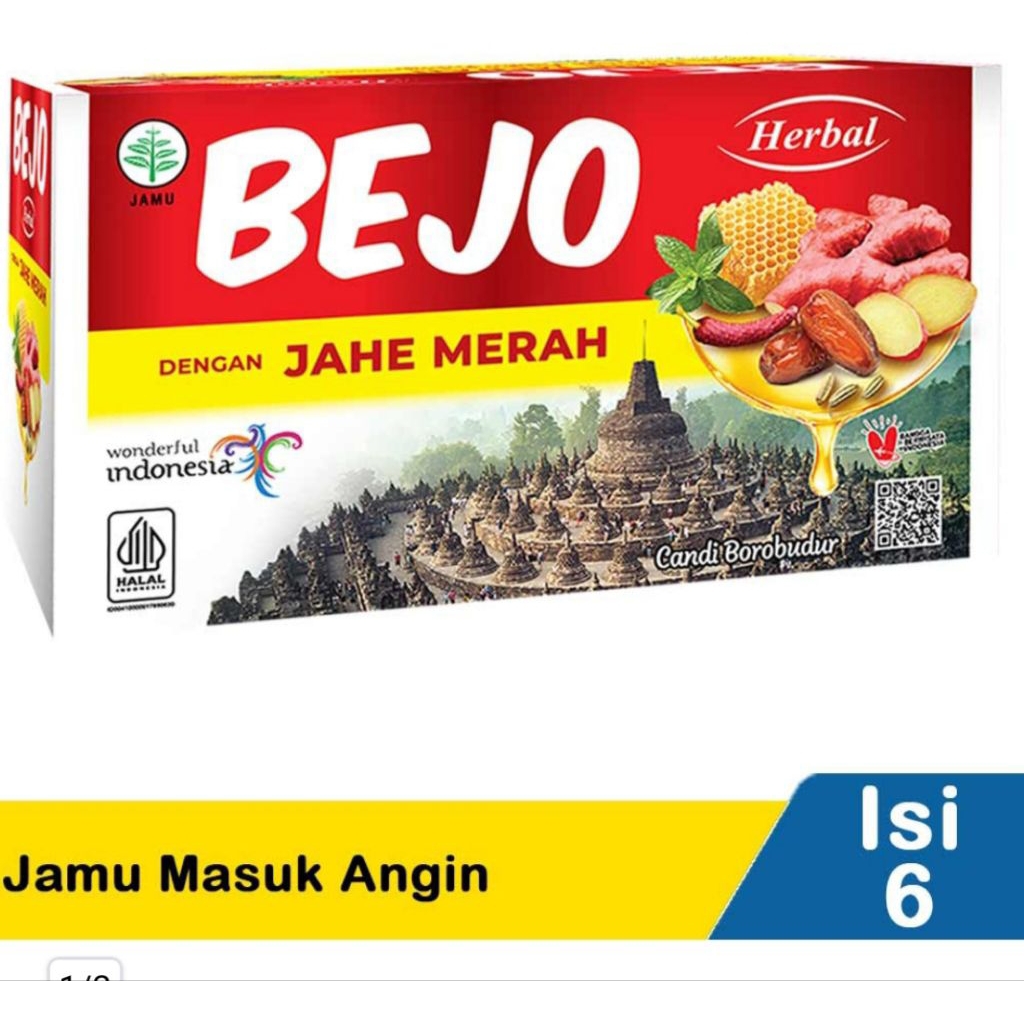 

Bejo Jahe Merah Sachet Pack isi 6pcs x 15ml