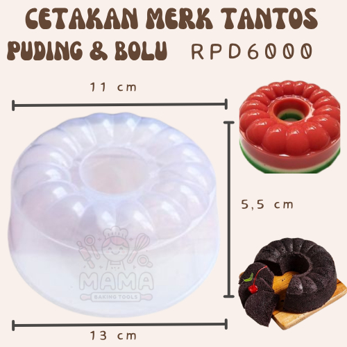 Cetakan Puding Bulat RPD6000 / Cetakan Puding Tantos Small / Cetakan Puding Plastik Bulat / Cetakan 