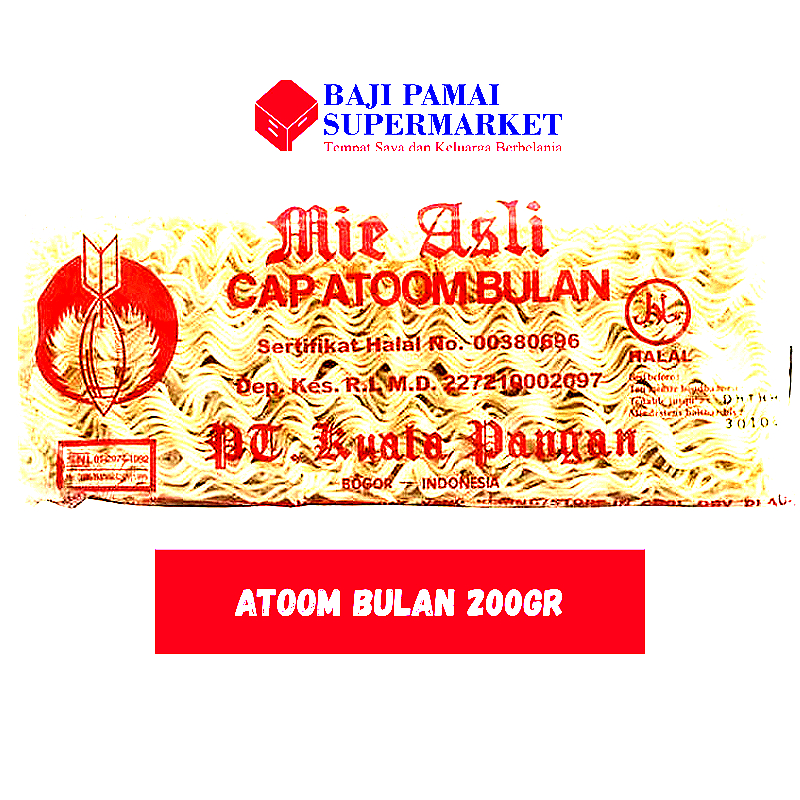 

Mie atom bulan 200 gr mi telor atoom