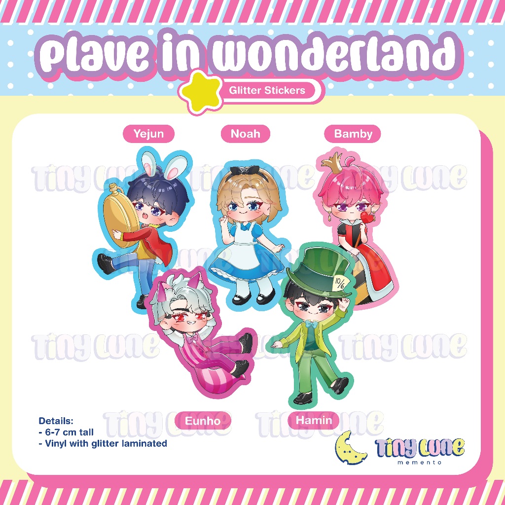 

[Glitter Sticker] Plave in Wonderland Glitter Stickers (Minimal pembelian Rp.15.000)