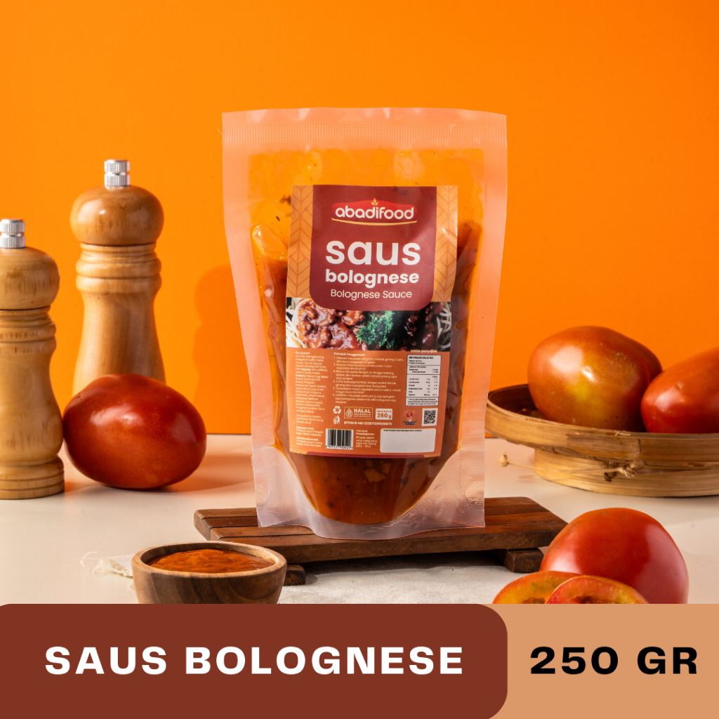 

Saus Bolognese AbadiFood - Saus Spaghetti Praktis Siap Tuang | HALAL & Lezat