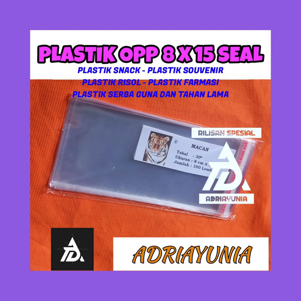Plastik Opp 8 x 15 Souvenir - Plastik Opp 8x15 Roti & Kue