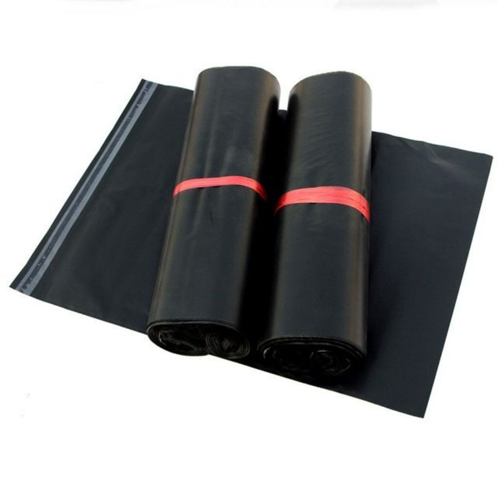 

Plastik Packing Polymailer 25x35 Hitam Glossy Tebal Ulet + Lem