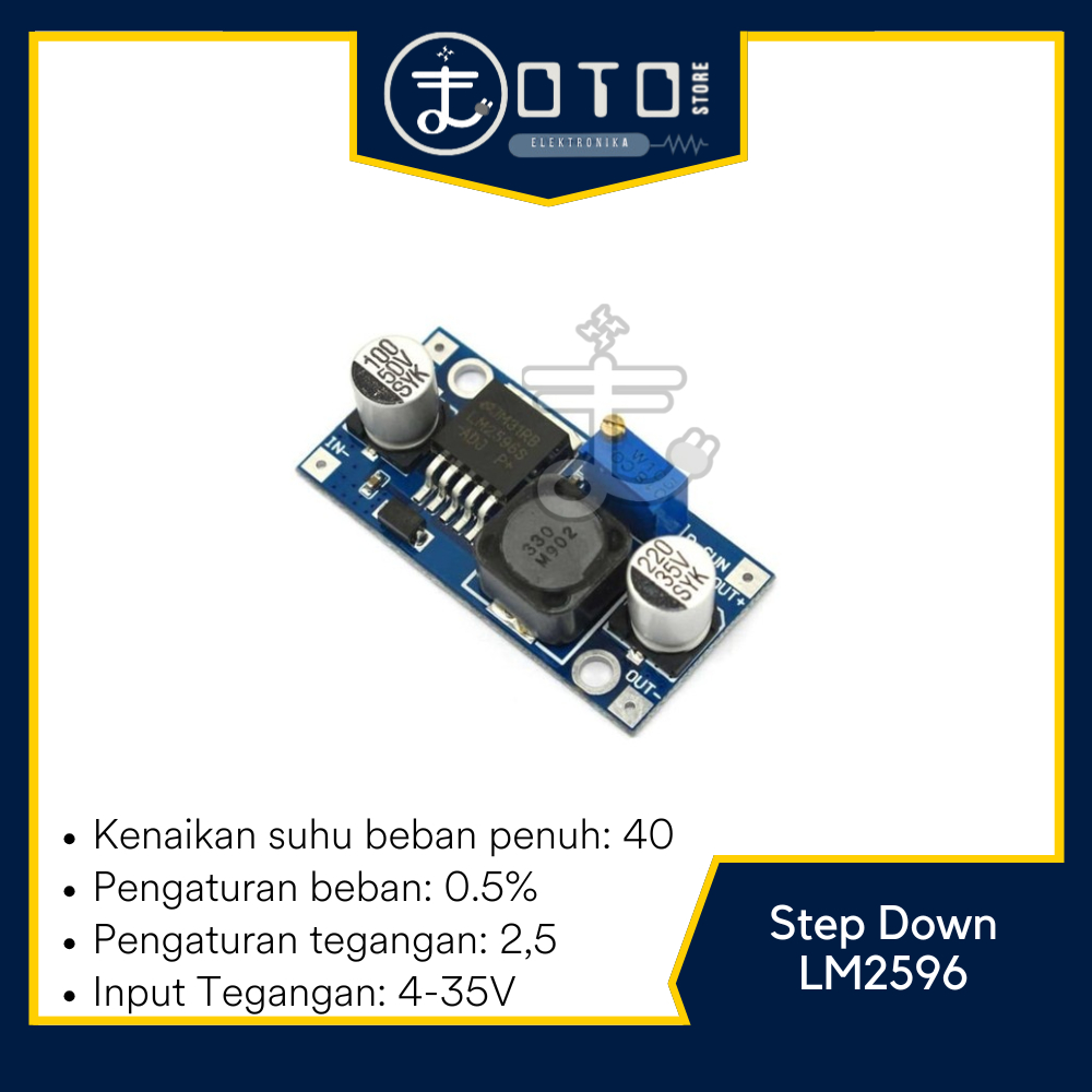 Modul Step Down LM2596 DC-DC ADJUSTABLE PENURUN TEGANGAN LM-2596