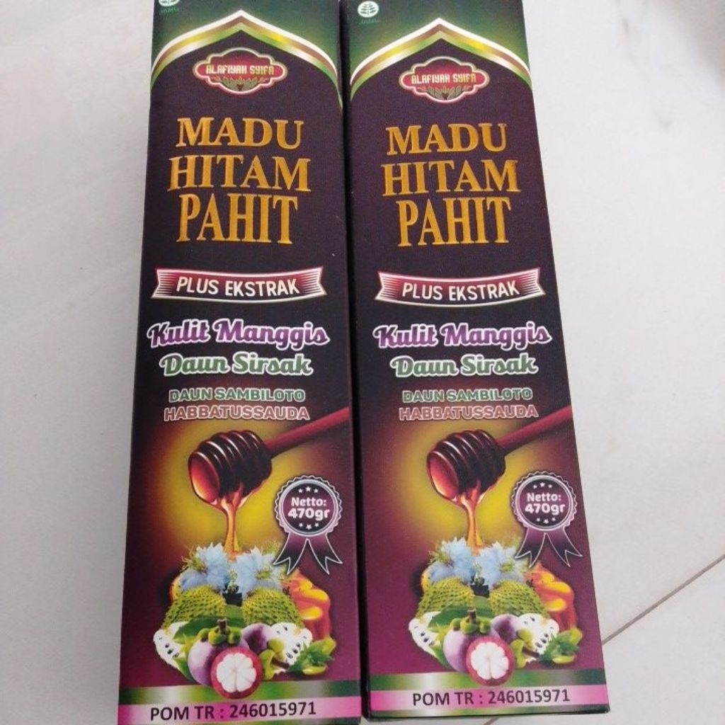 

Madu Hitam Pahit AL-Afiyah Asli Propolis Plus Ekstrak Manggis Sirsak