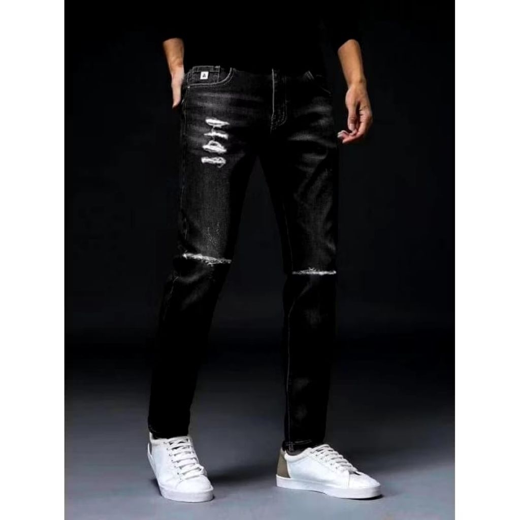 Celana Jeans Pria Rucas Denim Original Destroy Ripped | Celana Jeans Pria ripped