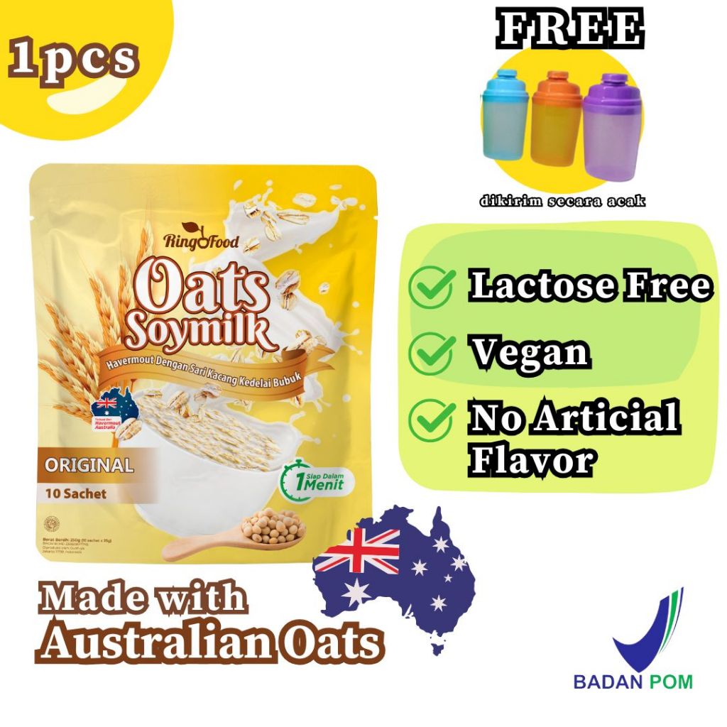 

Ringofood Oats Soymilk/Soyamilk Original - Havermout Susu Kedelai