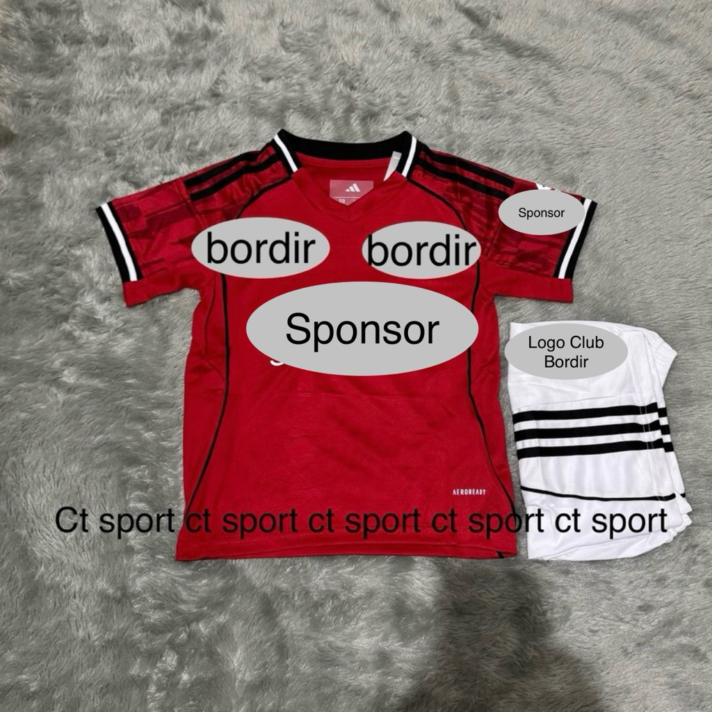 baju bola anak anak men yuu home 2025/2026 premium baju bola anak anak terbaru celana putih