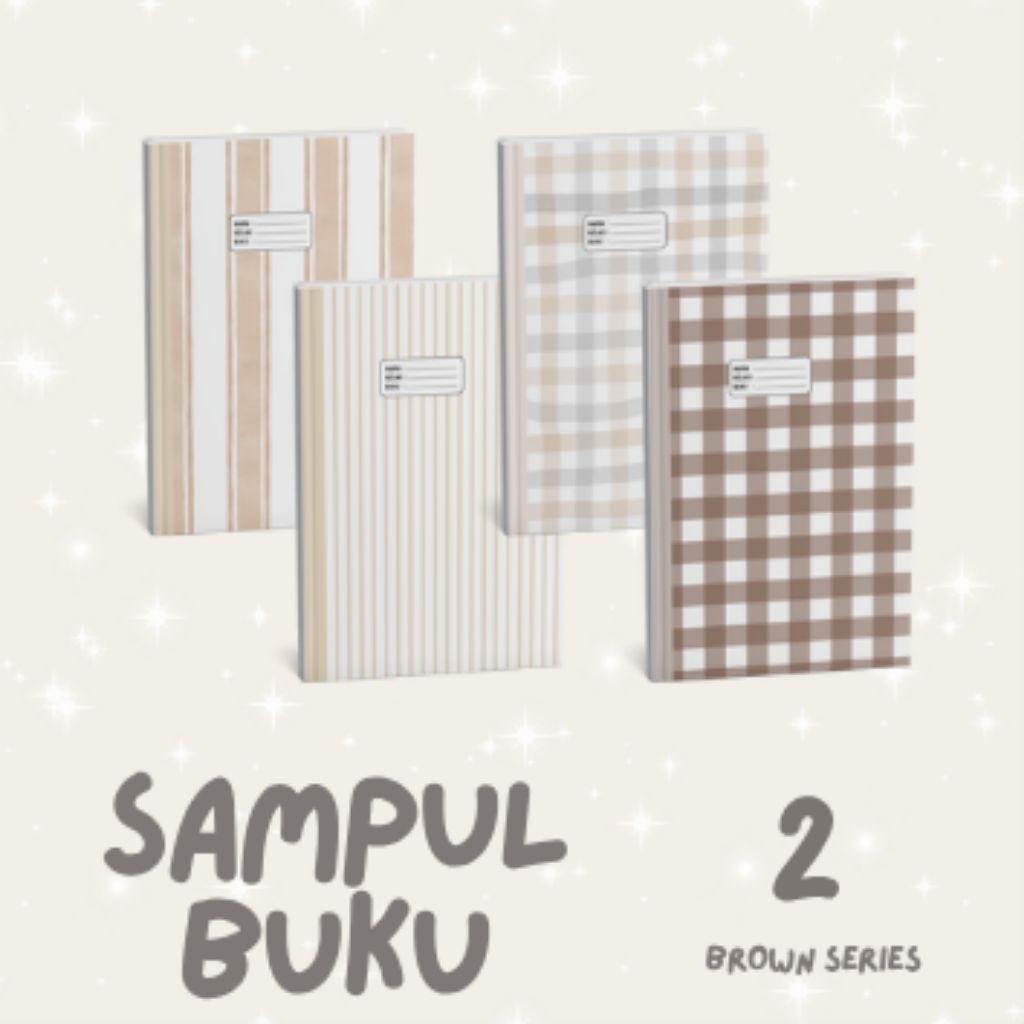 

[TERMURAH] PAPIER - SAMPUL BUKU AESTHETIC MOTIF BROWN SERIES - Part 2 | BIGBOSS CAMPUS | SIDU KIKI