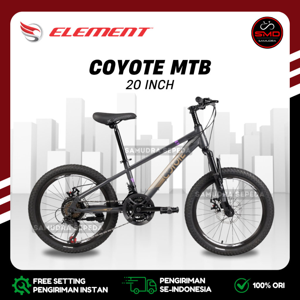 Sepeda Gunung MTB 20 24 Inch Element Coyote 21 Sp // MTB 20" Atlantis TB20 WM Sumax // MTB 24" FWD F