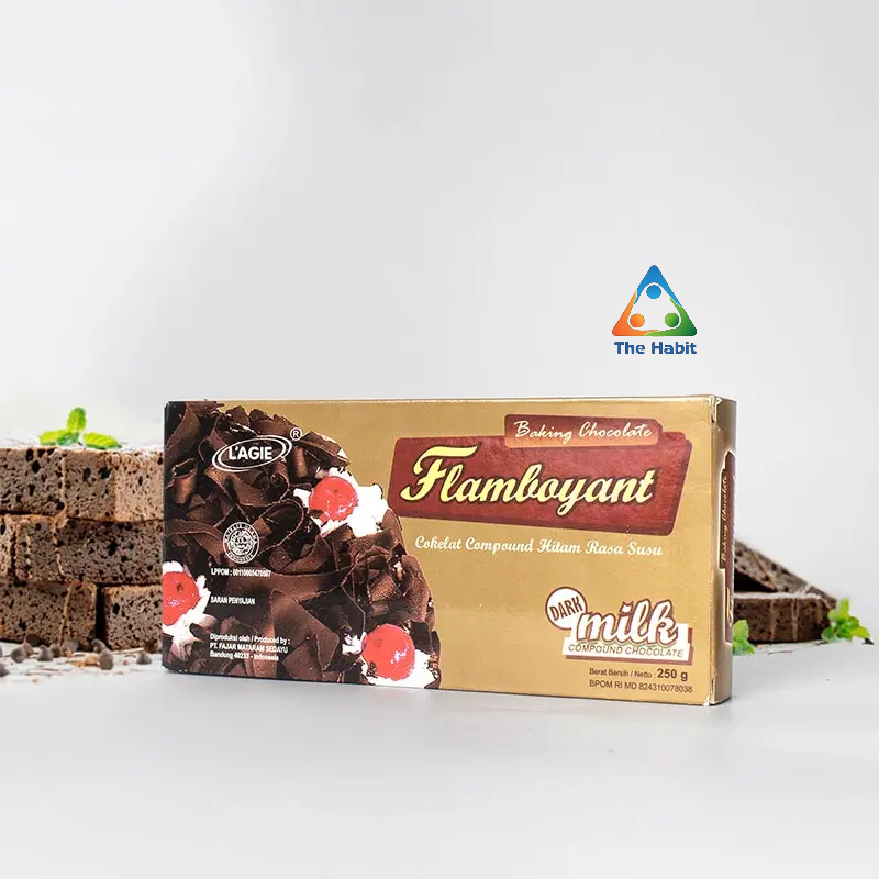 

(The Habit) FLAMBOYANT DARK MILK 250 GR / COKLAT BATANG COMPOUND 4