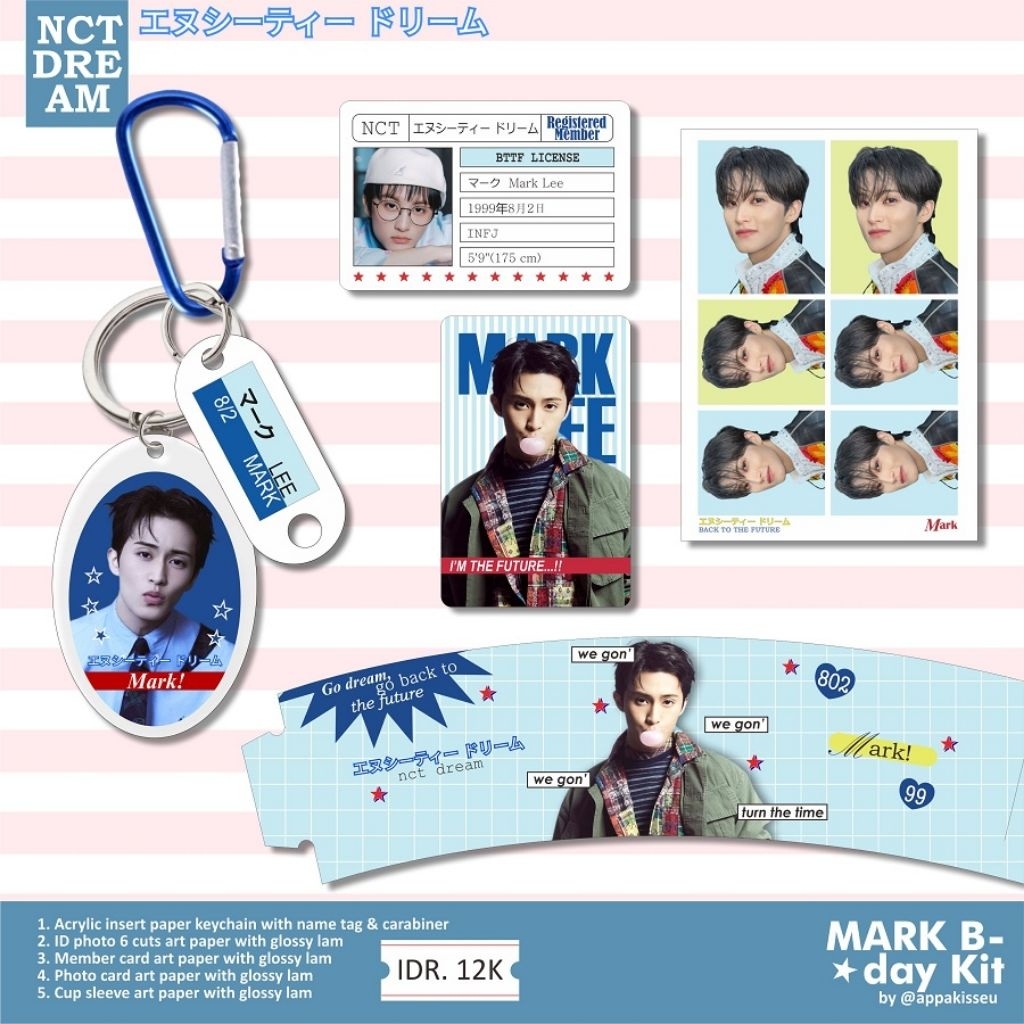 Keychain Set Mark Jaemin Dream Jisung Haechan Jeno Renjun Chenle Birthday