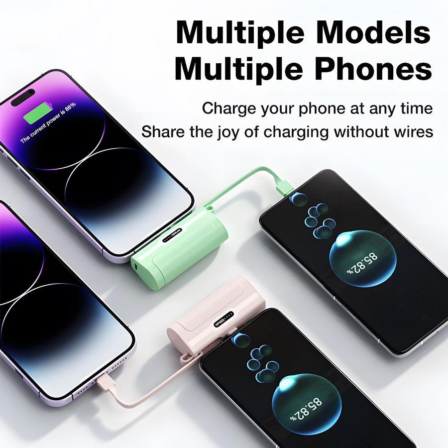 PowerBAnk Lentiven 5000 mAh Mini Fast Charging Support Ip0ne Dan Type Multifungsi