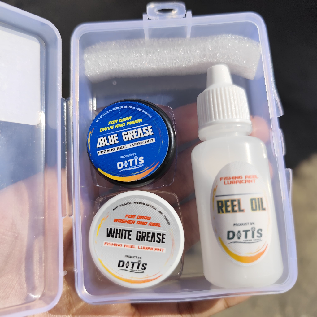 Ditis Minyak Pelumas Reel Pancing Anti Karat Anti Korosi Blue White Grease Reel Oil Maintenance Reel