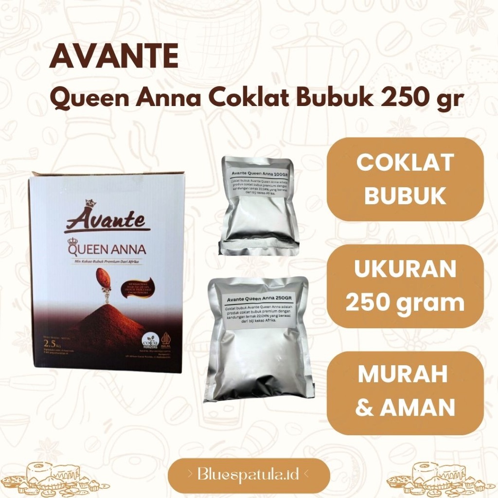 

Avante Queen Anna Coklat Bubuk Repack 100GR dan 250GR