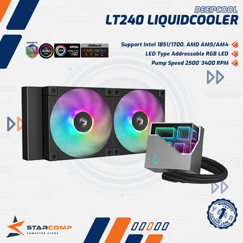 Deepcool LT240 ARGB Liquidcooler 240mm CPU AIO
