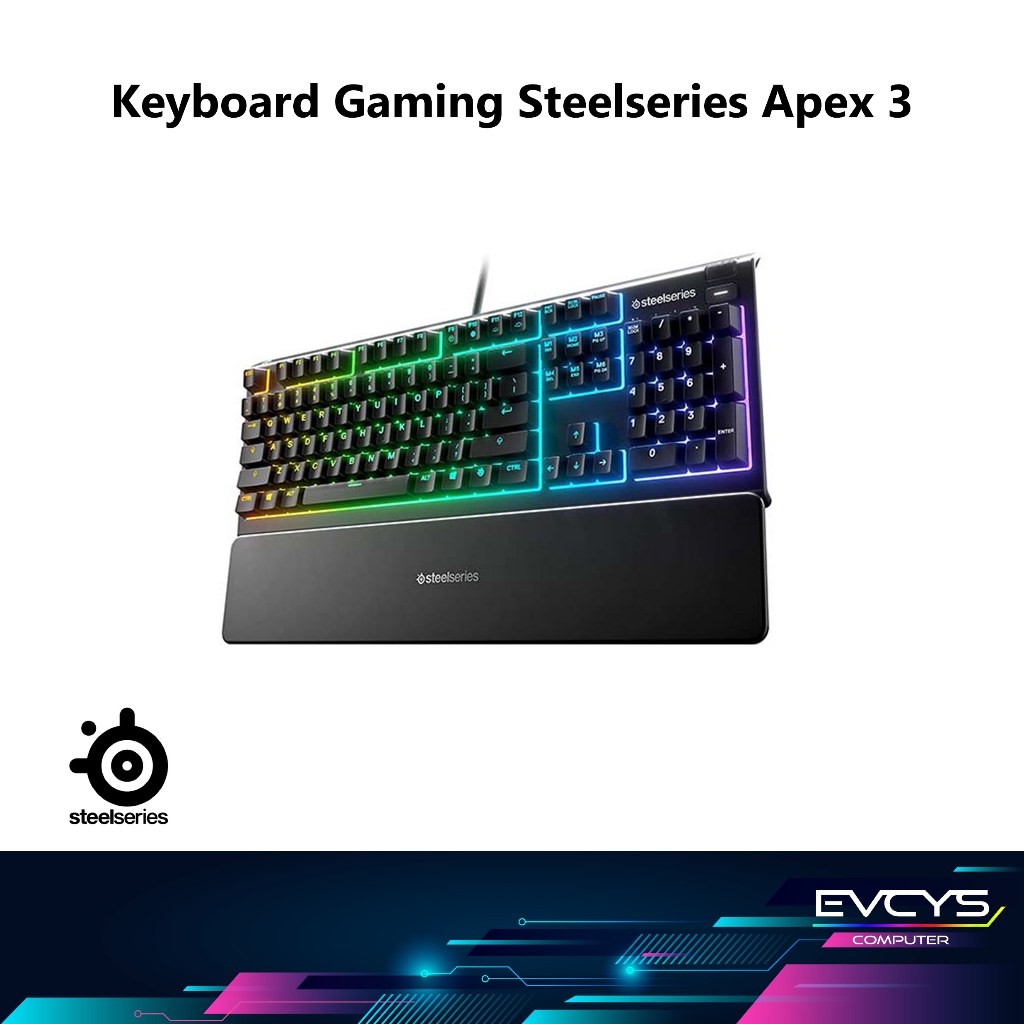 Steelseries Apex 3 RGB Gaming Keyboard / Magnetic Switch Keyboard