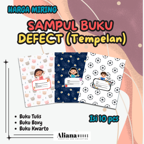 

HARGA MIRING| SAMPUL BUKU DEFECT AESTETIK 10 PCS | BUKU TULIS/KWARTO/BOXY