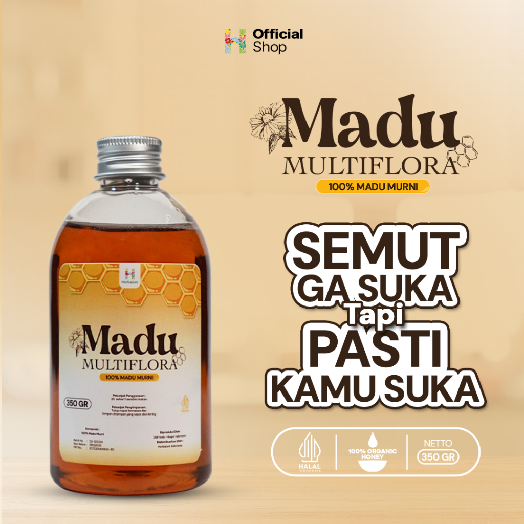 

Madu Asli Multiflora by Herbalant - 350gr | Madu Asli | Madu Murni | Madu Multiflora