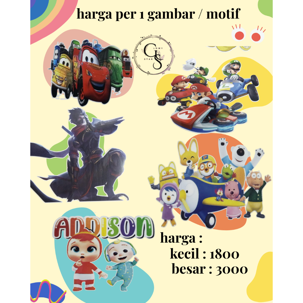 

STIKER KAIN | STIKER BAHAN CELANA & BAJU | STIKER KARAKTER TINGGAL DI SETRIKA