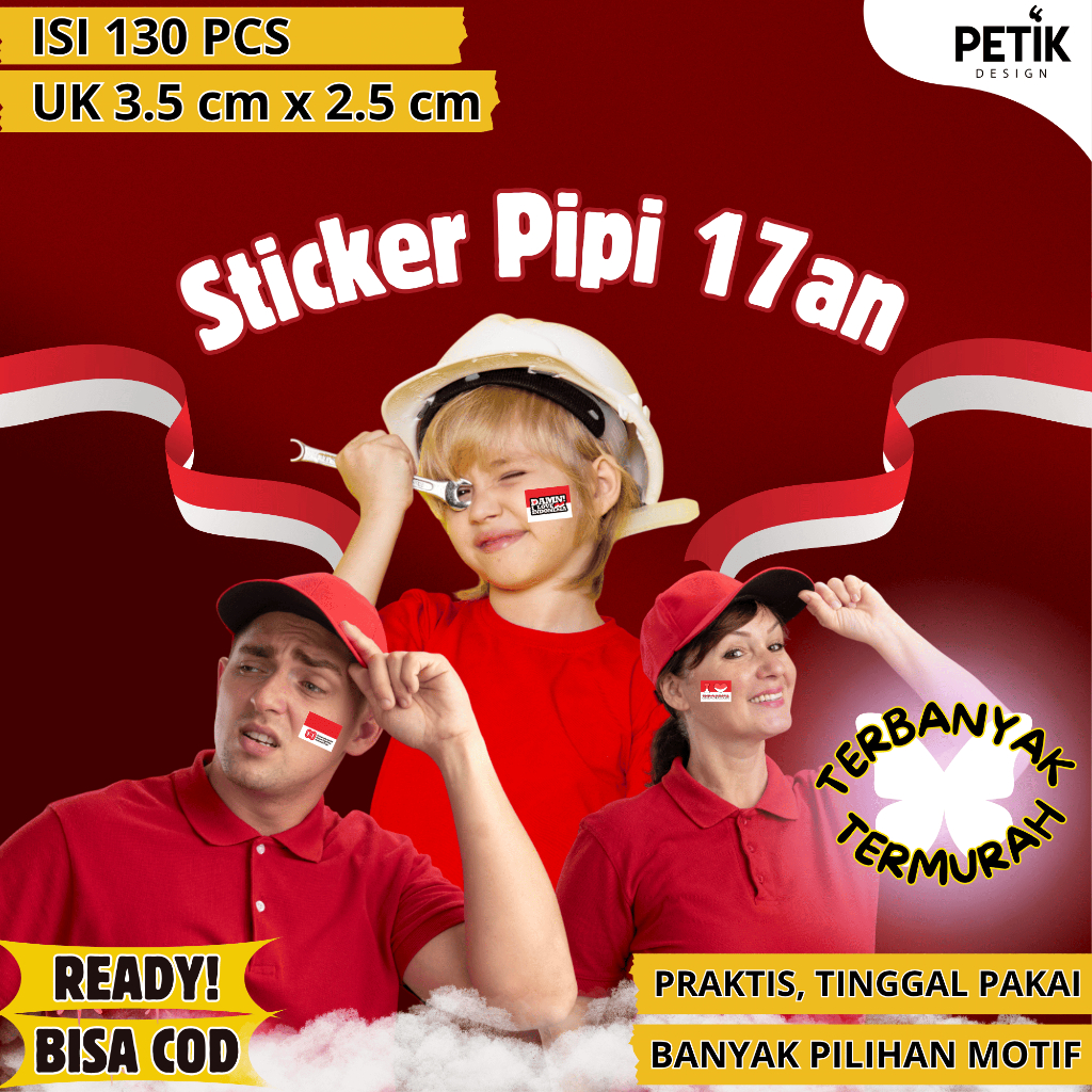 

TERMURAH!! 130 PCS Sticker Pipi Bendera Merah Putih Indonesia 17an | Tanpa Pre Order | Bisa COD