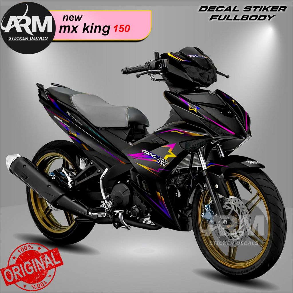 ARM Decal Stiker Full Body New Mx King 150 Variasi Mockup Bintang