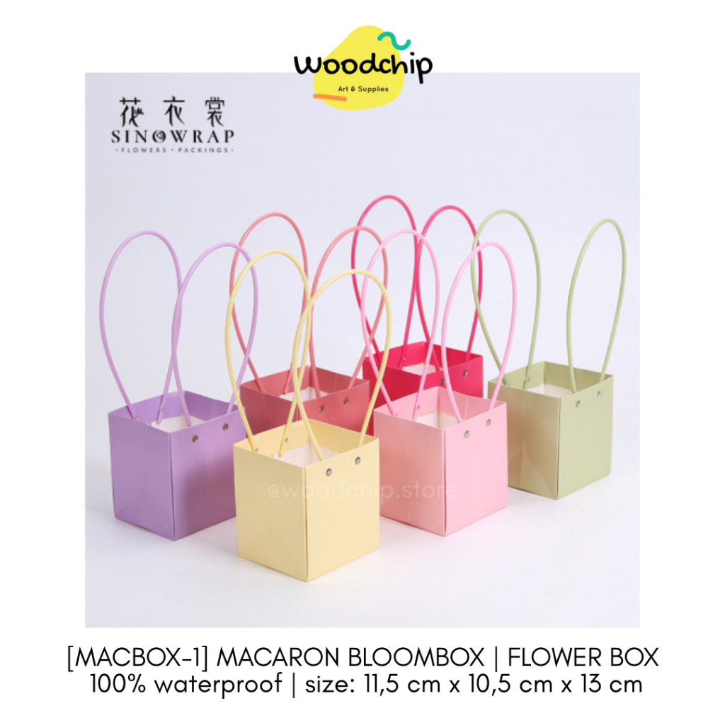 

(MACBOX-1) MACARON BLOOM BOX - FLOWER BOX - KOTAK BUNGA - VAS BUNGA - PAPER BAG