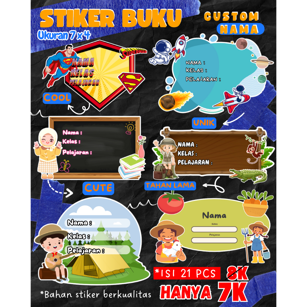 

CETAK STIKER NAMA, CETAK LABEL BUKU PELAJARAN