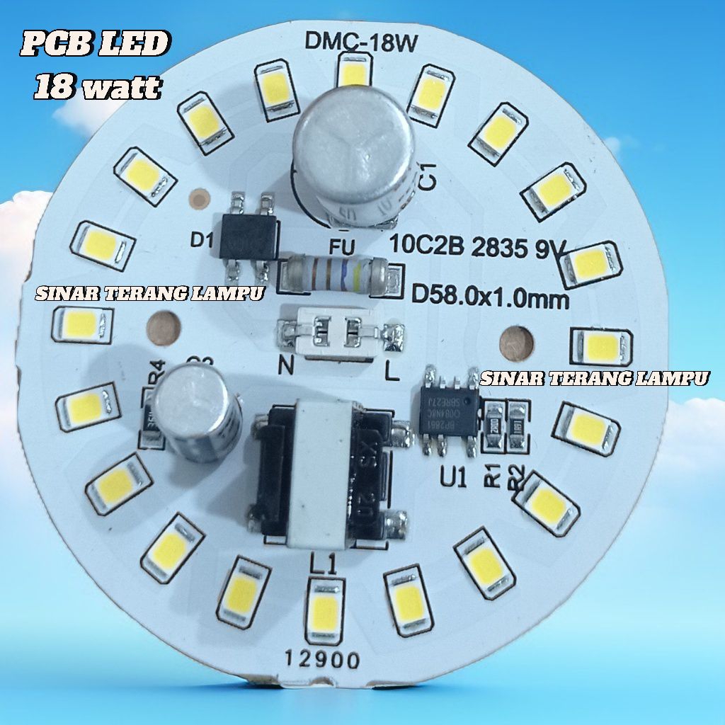 PCB LED AC 18 WATT SPAREPART PHILIPS VISICOM INLITE HANNOCHS PANASONIC DLL