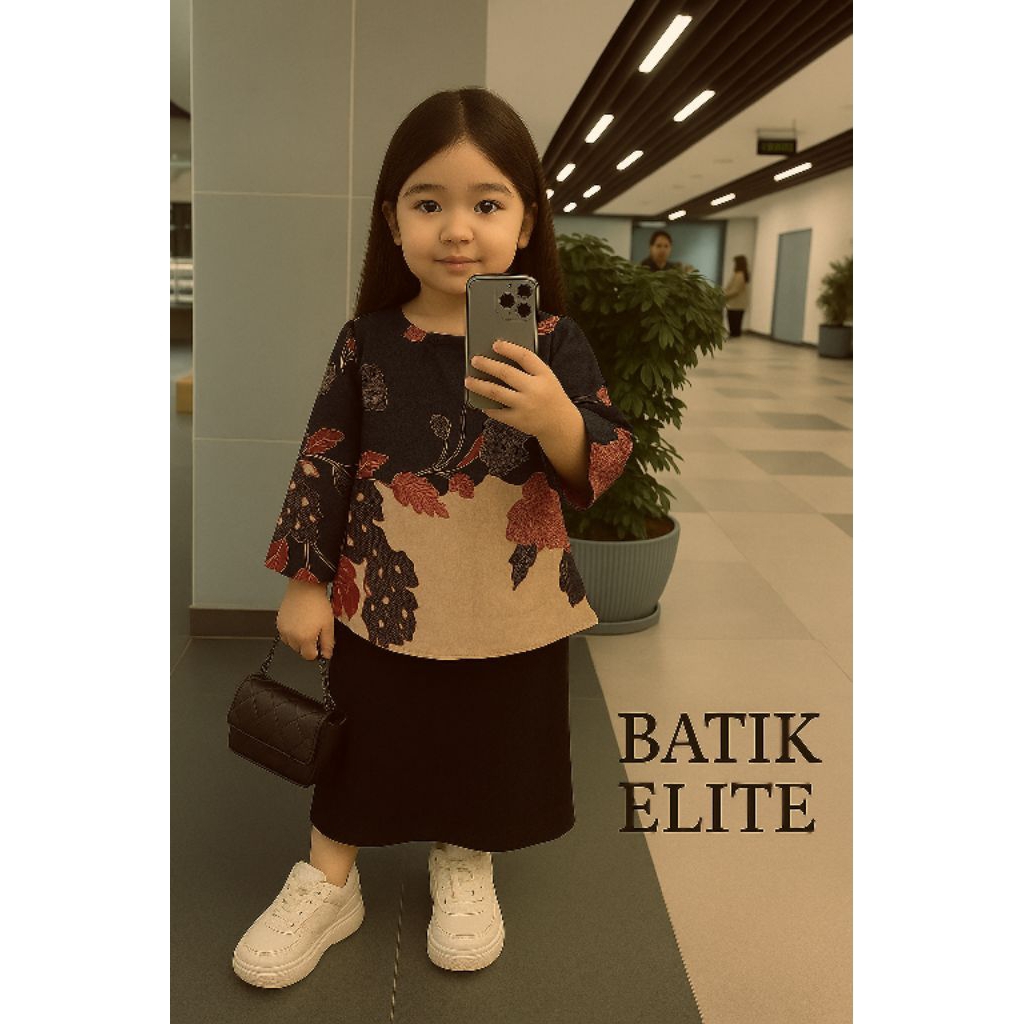 Look Stylish BATIK ANAK , SERAGAM BATIK ANAK PEREMPUAN , BAJU BATIK ANAK ATASAN WANITA Look Stylish