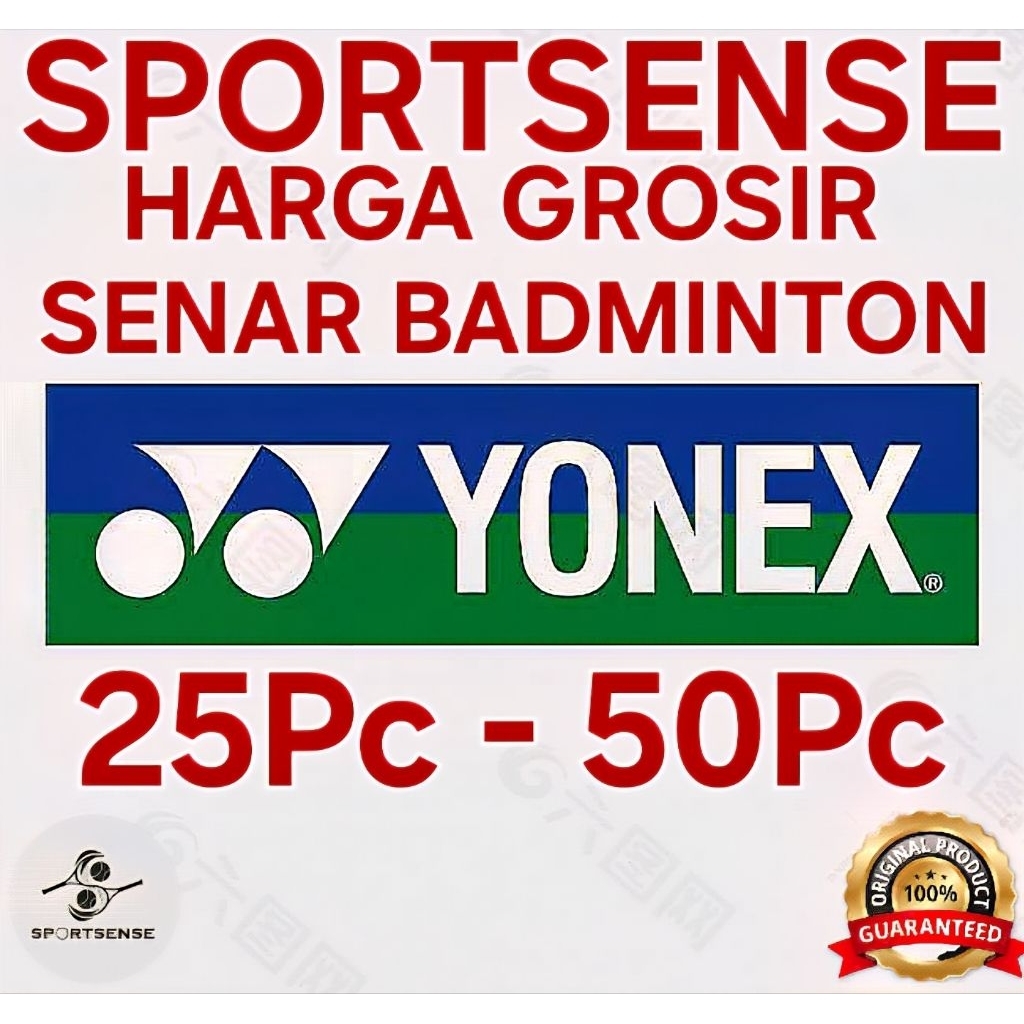 HARGA GROSIR 25PC DAN 50PC Senar Badminton Yonex Bg5 Bg6 Bg66Br Bg66 ultimax Bg9 Exbolt 63 Exbolt 65