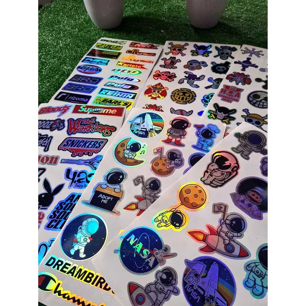 

Sticker Pack Sponsor Distro Hologram 1 Set Isi Banyak Sticker Nasa Starwars Dll Murah Grosir JPT 002